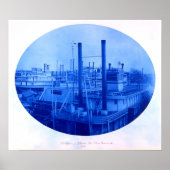 Kahlke Bros. Boatyard, Rock Island, IL, 1891 Poster (Voorkant)