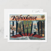 Kahoolawe, Hawaii - Grote letterscènes Briefkaart (Voorkant / Achterkant)