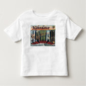 Kahoolawe, Hawaii - Grote letterscènes Kinder Shirts (Voorkant)