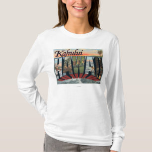 Kahului, Hawaii - Grote letterscènes T-shirt