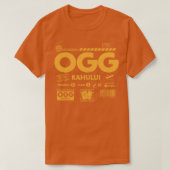  Kahului OGG Maui luchthavencode Reisdag R T-shirt (Design voorkant)