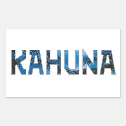 Kahuna Rechthoekige Sticker (Voorkant)