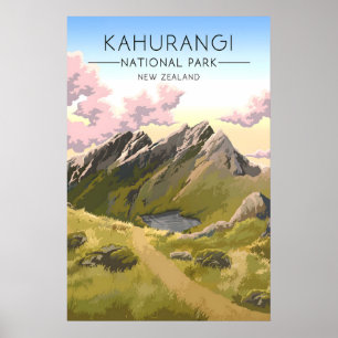 Kahurangi Nationaal Park Nieuw-Zeeland Reisposter Poster