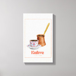 Kahve Turkse koffie geluk en erfgoed canvas kunst