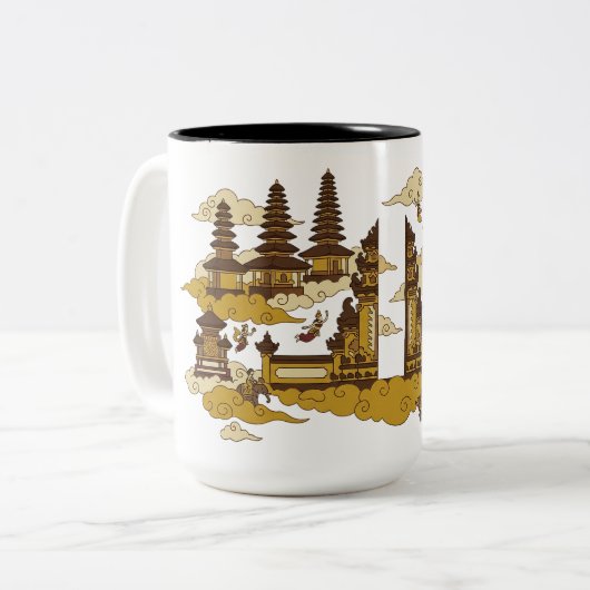 Kahyangan/Hemel Tweekleurige Koffiemok (Voorkant links)