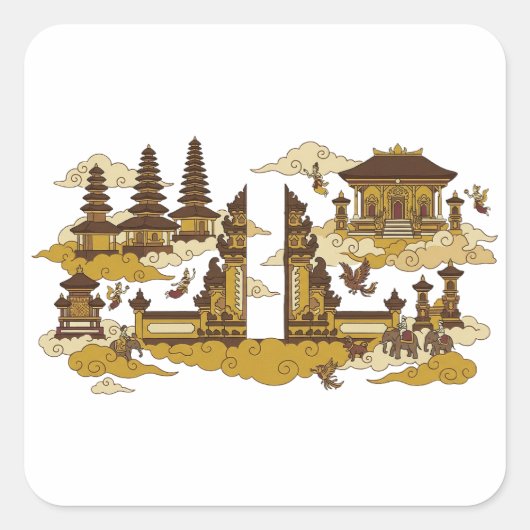 Kahyangan/Hemel Vierkante Sticker (Voorkant)