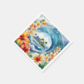 Kai Aloha Hibiscus Waterverf Wave Servet (Hoek)