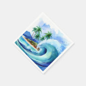 Kai Aloha Island Watercolor Wave Servet (Hoek)