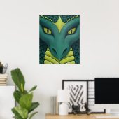 Kai Guardian Dragon-Poster Poster (Thuiskantoor)