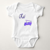 Kai, naam met brandweerwagen, romper (Voorkant)