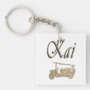 Kai naam met brandweerwagen, sleutelhanger