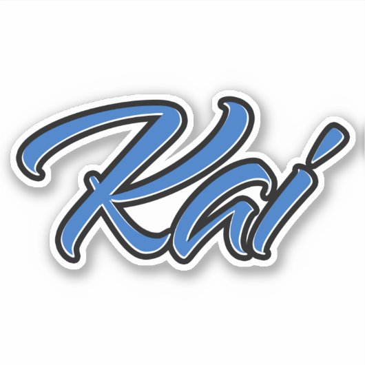Kai Name blue Aufkleber Sticker Stickerset (Voorkant)