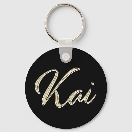 Kai Name whitegold Button Schlüsselanhänger Sleutelhanger (Voorkant)