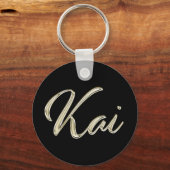 Kai Name whitegold Button Schlüsselanhänger Sleutelhanger (Voorkant)