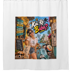 Kai Re Baba? — Gewoon een Susegad-dag Douchegordijn