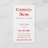 Kai Visitekaartje (Achterkant)