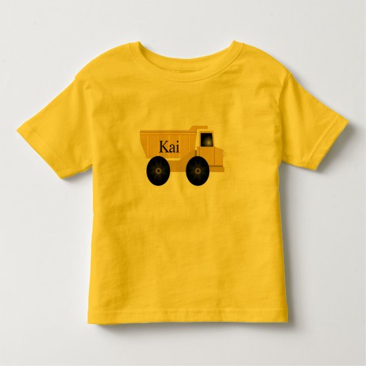 Kai Yellow Dump Truck T-shirt (Voorkant)