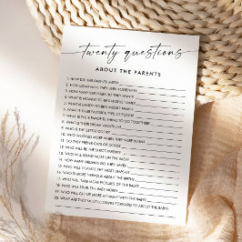 KAIA 20 Vragen over de Ouders Baby Game Kaart