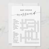 KAIA Baby shower Crossword Game Kaart (Voorkant)