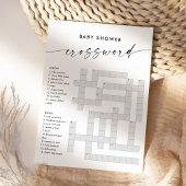 KAIA Baby shower Crossword Game Kaart