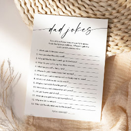 KAIA Dad Jokes Baby shower Game Kaart