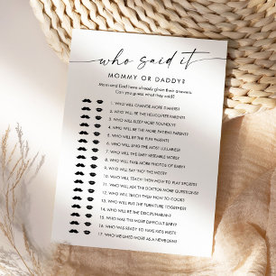 KAIA die zei het mama papa Baby spel Kaart