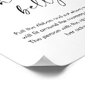 KAIA Hoe groot is haar buik Baby shower spel Poster (Hoek)