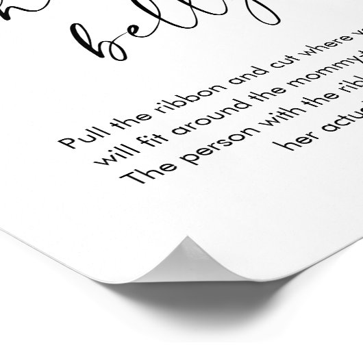 KAIA Hoe groot is haar buik Baby shower spel Poster (Hoek)