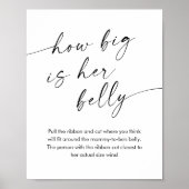 KAIA Hoe groot is haar buik Baby shower spel Poster (Voorkant)