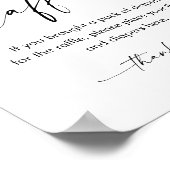 KAIA Luier Raffle Baby shower Spel Sign Poster (Hoek)