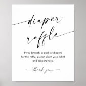 KAIA Luier Raffle Baby shower Spel Sign Poster (Voorkant)