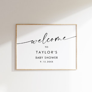 KAIA MInimalist Baby shower Welkom Poster