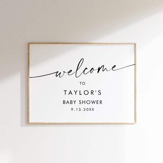 KAIA MInimalist Baby shower Welkom Poster