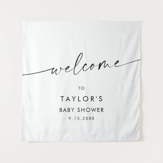 KAIA MInimalist Baby shower Welkom Wandkleed (Voorkant)