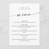 KAIA Minimalistische bruiloft Menu (Voorkant)