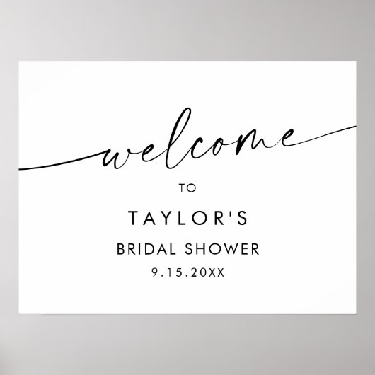 KAIA Minimalistische Bruiloft Welcome  Poster (Voorkant)