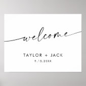 KAIA minimalistische bruiloft welkom Poster (Voorkant)