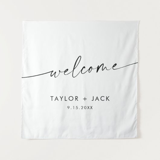 KAIA minimalistische bruiloft welkom Wandkleed (Voorkant)