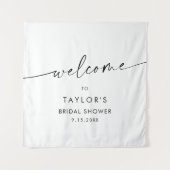 KAIA Minimalistische Bruiloft Welkom  Wandkleed (Voorkant)