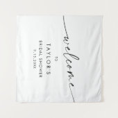 KAIA Minimalistische Bruiloftsbruiloft Ontvangst  Wandkleed (Voorkant (horizontaal))