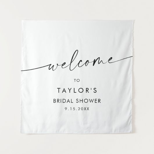 KAIA Minimalistische Bruiloftsbruiloft Ontvangst  Wandkleed (Voorkant)