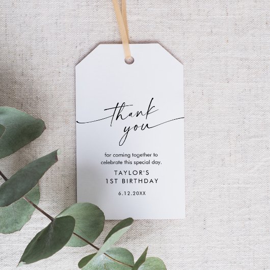 KAIA Modern Verjaardagsfeestje Favor Tag Cadeaulabel