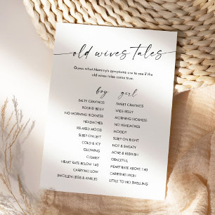 KAIA Oude vrouwen Tales Baby shower Game Kaart