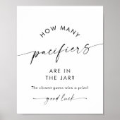 KAIA Pacifiers in Jar Baby shower Game Poster (Voorkant)