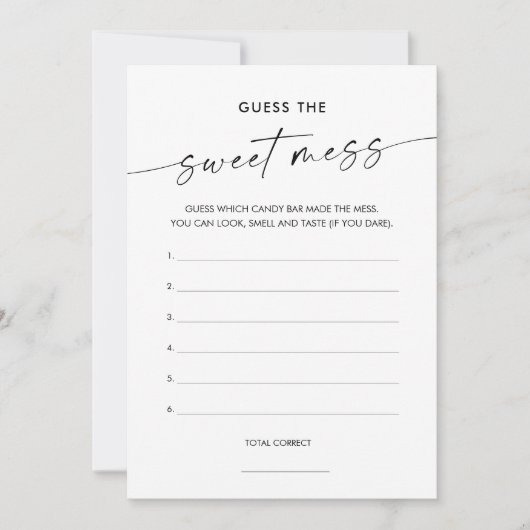 KAIA Raad de Sweet Mess Game Kaart (Voorkant)