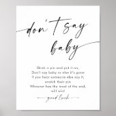 KAIA Zeg niet Baby spel teken Poster (Voorkant)