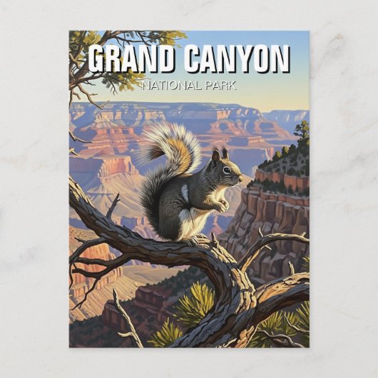 Kaibab Eekhoorn in het Grand Canyon National Park Briefkaart (Voorkant)