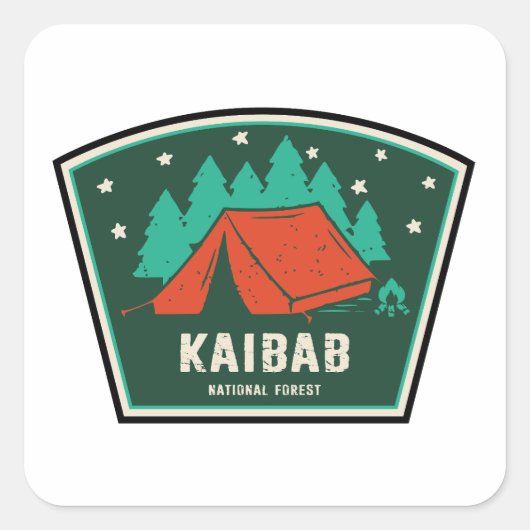 Kaibab National Forest Arizona Camping Vierkante Sticker (Voorkant)