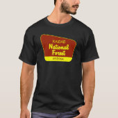 Kaibab National Forest Arizona Retro Sign T-shirt (Voorkant)