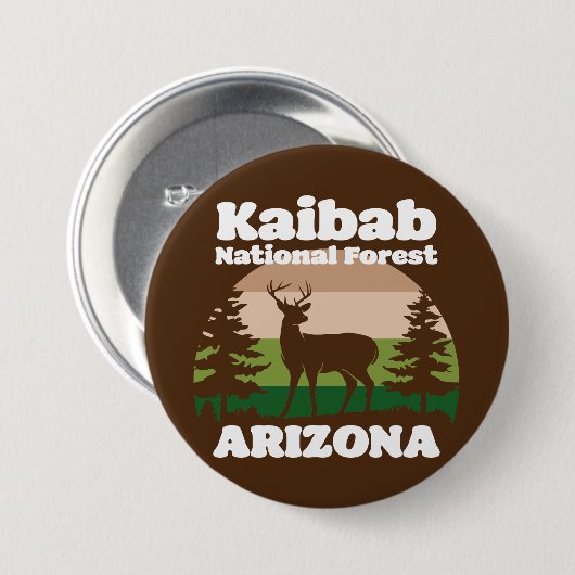Kaibab National Forest Arizona Ronde Button 7,6 Cm (Voorkant /achterkant)